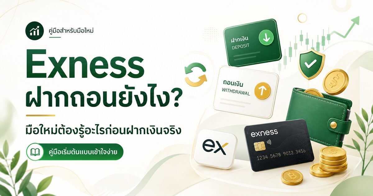Exness ฝากถอนยังไง? มือใหม่ต้องรู้อะไรก่อนฝากเงินจริง