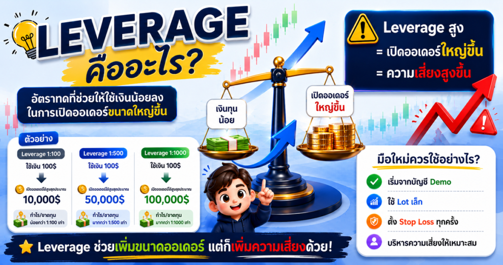 Leverage คืออะไรใน Exness? มือใหม่ควรรู้ก่อนใช้เลเวอเรจสูง 3 Leverage คืออะไรใน Exness และความเสี่ยงของ leverage สูงสำหรับมือใหม่